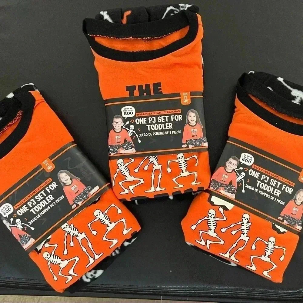 Halloween family pajamas -PJ’s set. Unisex, toddler Size: 2T, 3T & 4T.